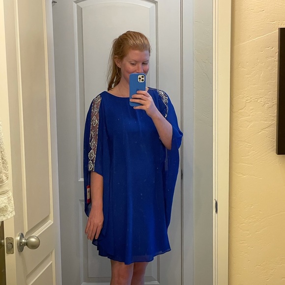 Vince Camuto Dresses & Skirts - Vince Camuto Blue Flutter Dress - Formal & Fun!